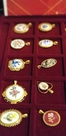 Danbury Mint porcelain  pendent set