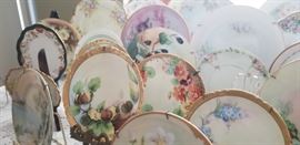 lots of pretty hand painted plates