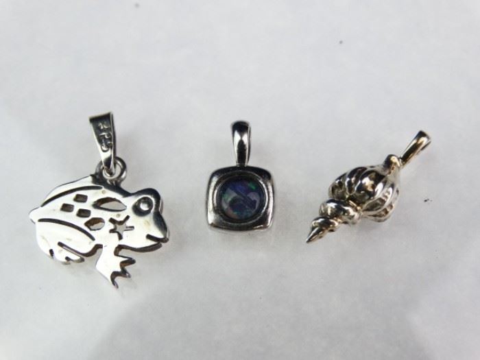 Trio of 925 Silver Necklace Pendants