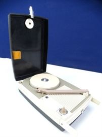 Small, Singer Brand Record Player in Case