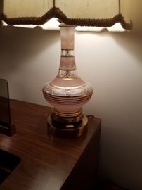 Antique hand painted lamp
