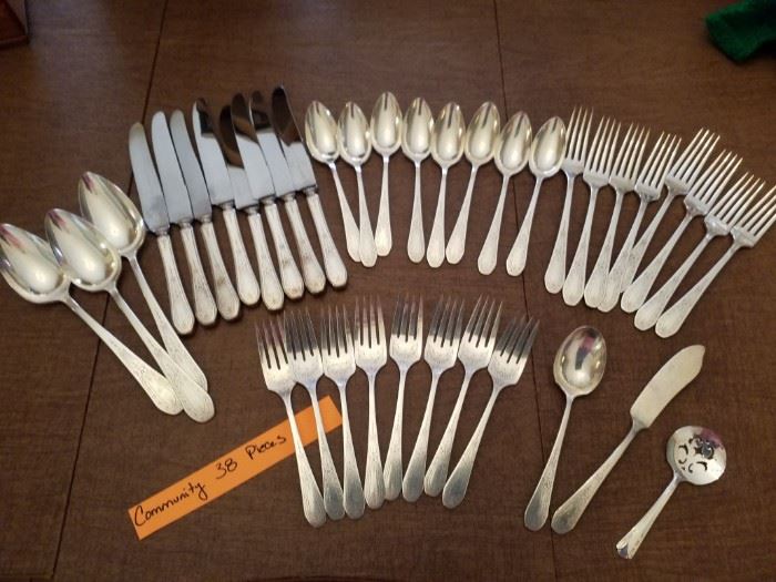 Community silver plate 38 pieces 
