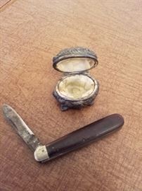 Knife and old trinket box