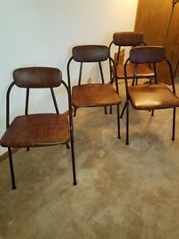 4 folding chairs and a folding table