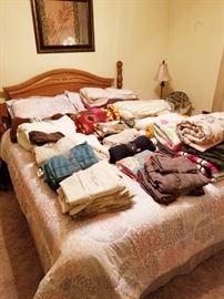 Blankets, sheets, quilts, throws