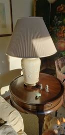 Vintage table and lamp
