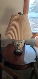 Lamp and vintage table