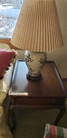 Lamp and vintage table