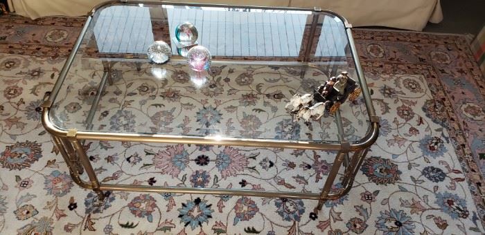 Glass coffee table