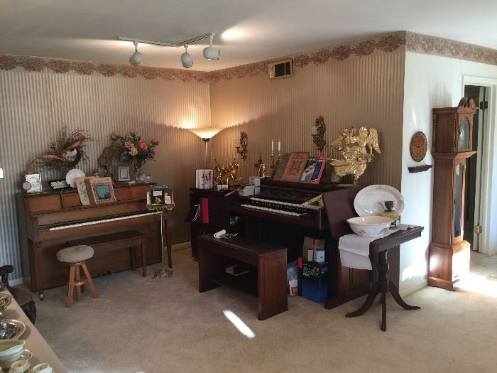 In the Living Room we have a Yamaha Electone US1 Organ with accessories and bench. We also have a Hobart M Cable Piano with bench. Both in perfect condition.