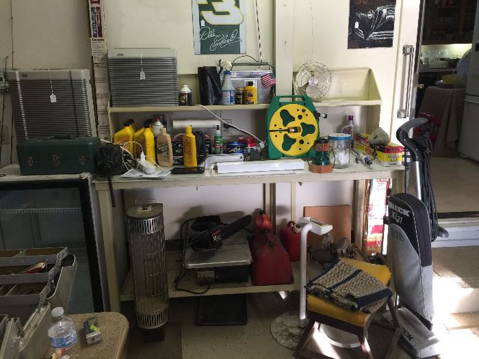 Heaters, chemicals, fans, and tools
