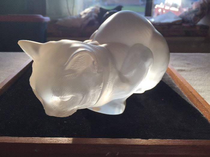 Laying Lalique Cat
