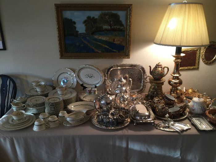 Wonderful set of Corabel Old Ivory china, lots a clean silver plate and Japanese china
