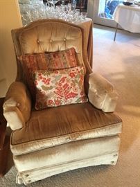 Vintage Upholstered rocking chair