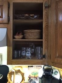 Vintage glass ware and kitchen
