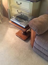 The second Mid-Century table, with the Technics turntable