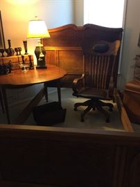 Beautiful full bead, drop leaf table and rocking chair