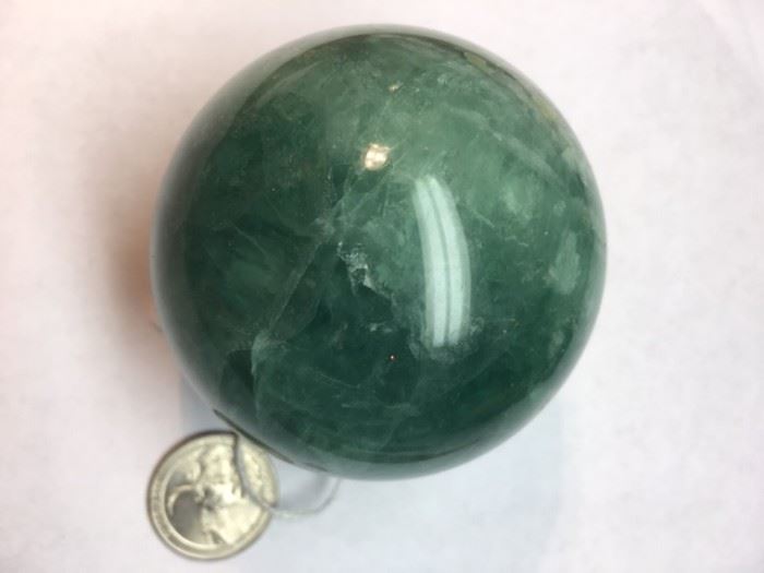 Green Fluorite. Photos don't do it justice!