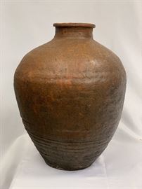 ANTIQUE CERAMIC STORAGE JAR