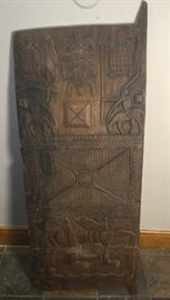 ANTIQUE AFRICAN CARVED "GRANARY DOOR"
