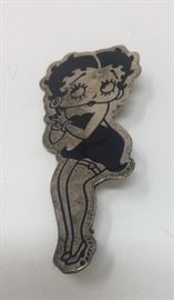 BETTY BOOP STERLING PIN