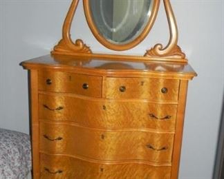 ANTIQUE DRESSER WITH MIRROR