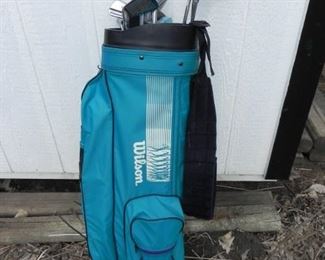 WILSON GOLF BAG AND CLUBS