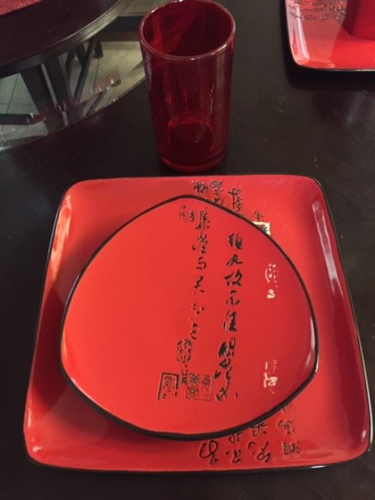 Red Chinese Dinnerware