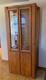 Oak Display Cabinet 76x33x20in HxWxD
