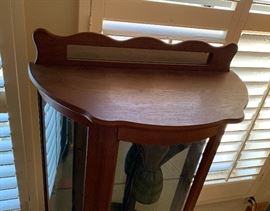 Curved Glass Display Cabinet AS-IS 62x30x15in HxWxD