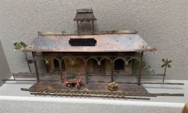 Curtis Jere Train Station Metal Wall Art 20x47x8in HxWxD