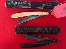 • H. Buss Co No. 634 German Straight Razor in Box
• Piedmont Straight Razor