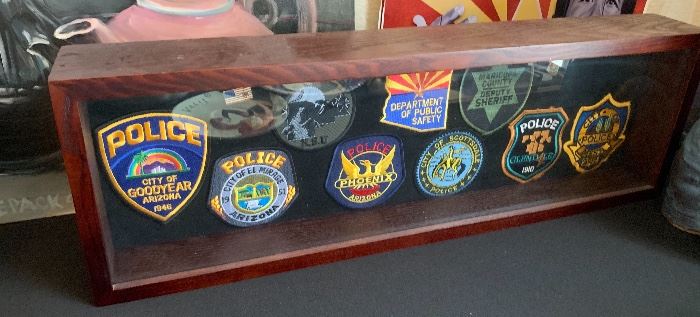 AZ Police patches Framed Display