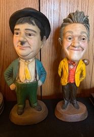 ESCO Laurel and  Hardy Chalkware Figures	