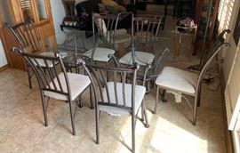 Metal/Glass Dining Room table