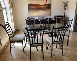 Metal/Glass Dining Room table