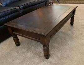 Dark Wood Coffee Table 15x27x46in HxWxD
