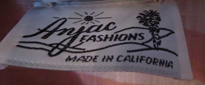 ANJAC FASHIONS SHIRT DRESS - A CALIFORNIA CLASSIC!
