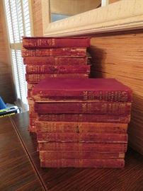 Collection of Antique Leather-bound books