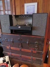 Portable Record Player with Speakers by GE (Solid State Stereo - Super Trimline 400)