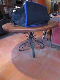 Wood and Wrought Iron Table