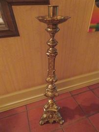 Massive and HEAVY brass candlestick
