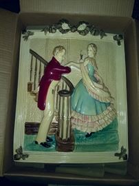 Victorian era hanging wall plaques