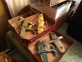 Just a few of many built model airplanes!