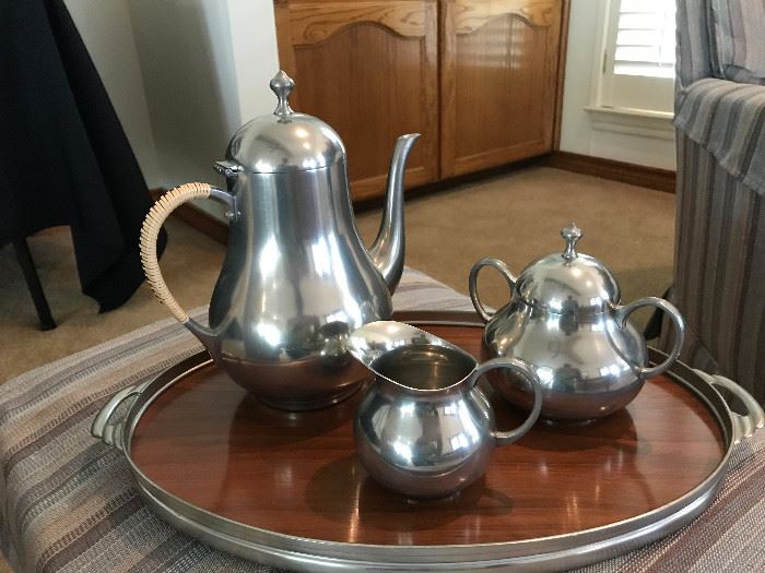 Pewter tea set. Made in Holland. $100