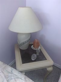 Living room end table  $30. Lamp  $15