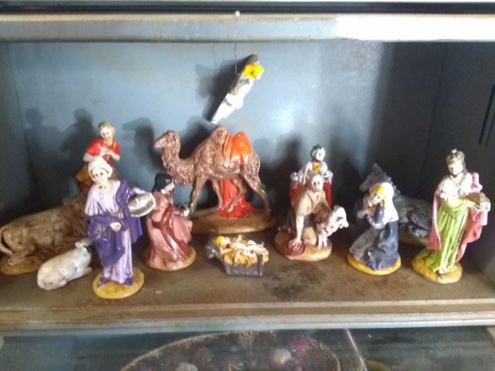 Ceramic hand painted Nativity set from the 70's Only $20. Located at my warehouse