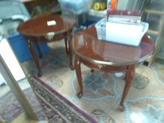 Pair of end tables faux drawers Only $30 pair at the warehouse
