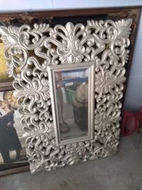 Silver metallic wall mirror at my warehouse $30