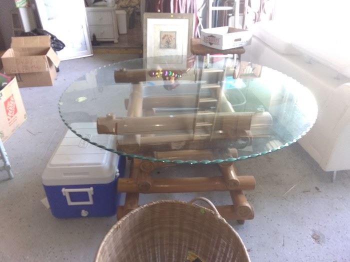 One of 2 elephant bamboo table at my warehouse Only $150 each